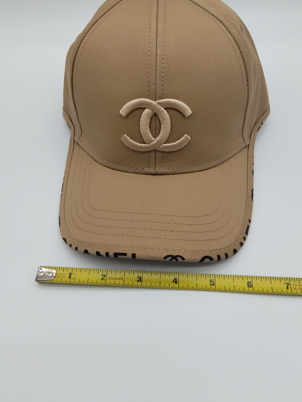 CHANEL Beige CC Collectible Display Piece Adjustable Tan Cap Hat NWT - Picture 5 of 6